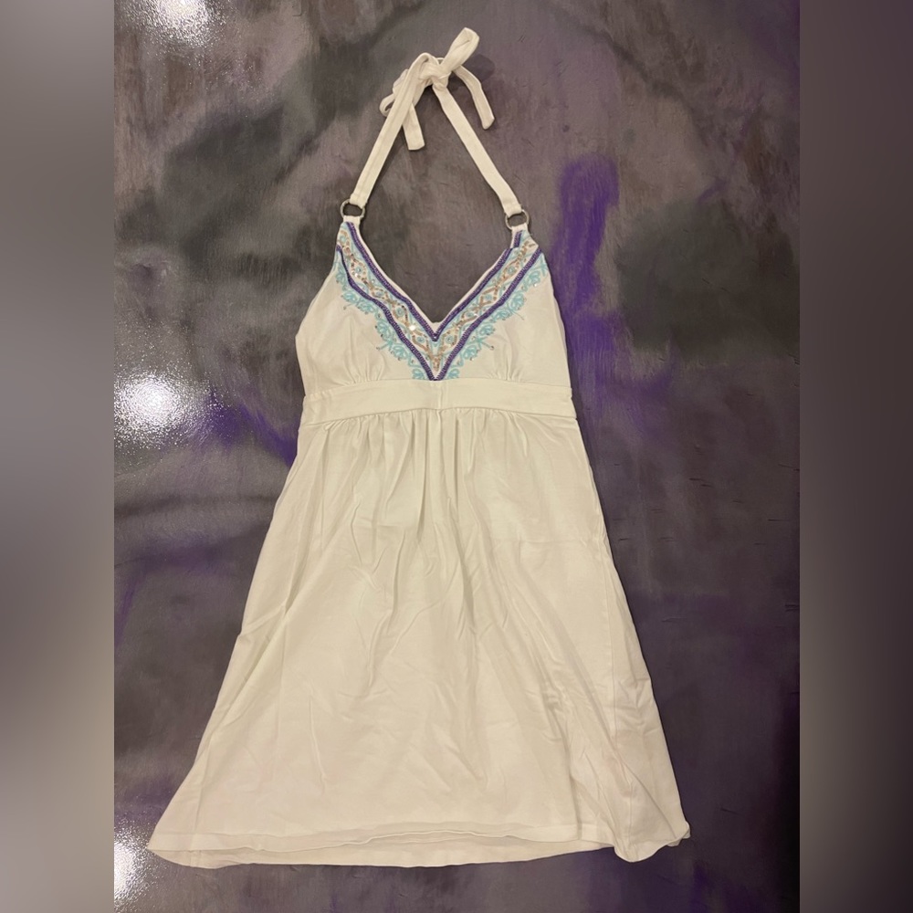 White cotton dress xs